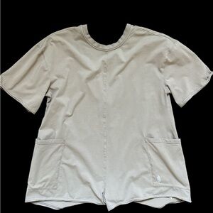 Free People XS Hotshot Tee Romper Mocha Latte Color Oversized Like New